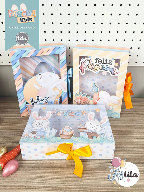 Arquivo de corte caixa para ovo de páscoa - festita