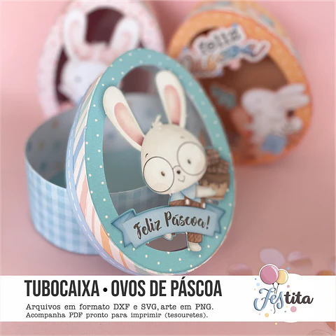 Arquivo de corte caixa ovos de páscoa - festita