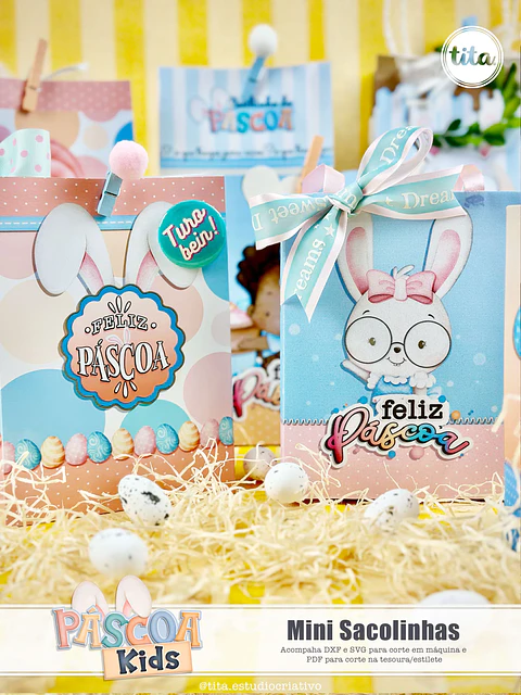 Arquivo de corte sacolinhas páscoa