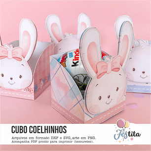 Arquivo de corte cubo coelhinhos pascoa -festita