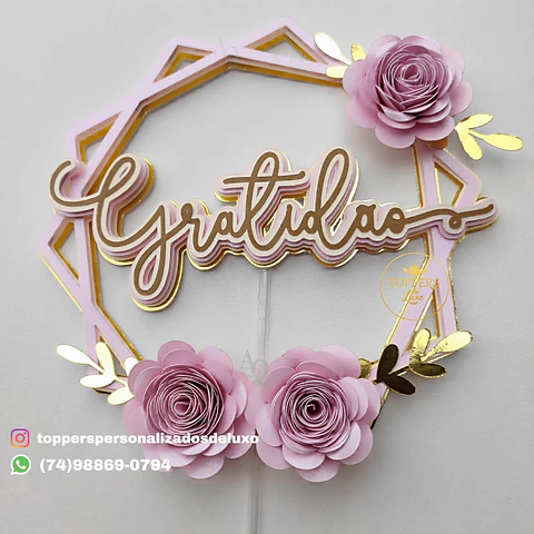 Arquivo de corte topo circular gratidão