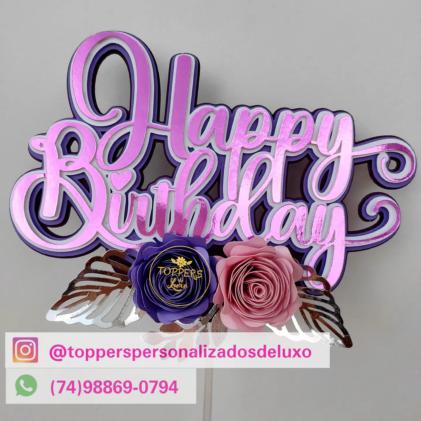 Arquivo de corte topo de bolo happy birthday 1