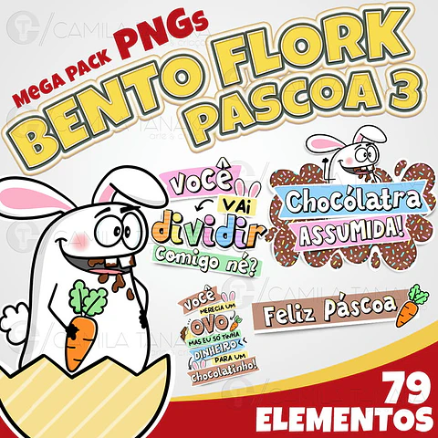Kit Digital Páscoa Bento Flork
