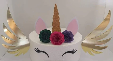 Arquivo de corte topo de bolo unicornio