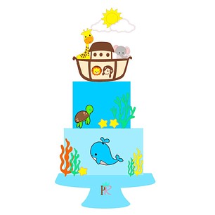 Arquivo de corte topo de bolo arca de noé