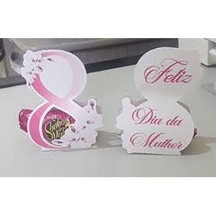 Arquivo de corte porta bombom dia da mulher rosa