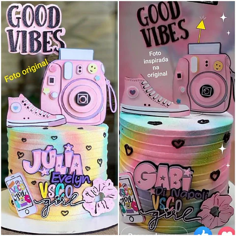 Arquivo de corte topo de bolo vsco girl