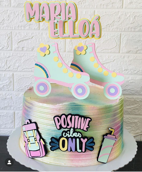 Arquivo de corte topo de bolo vsco girl