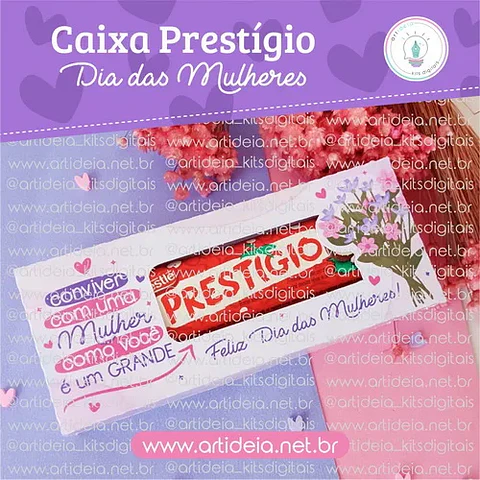 Arquivo de corte caixa prestigio dia da mulher