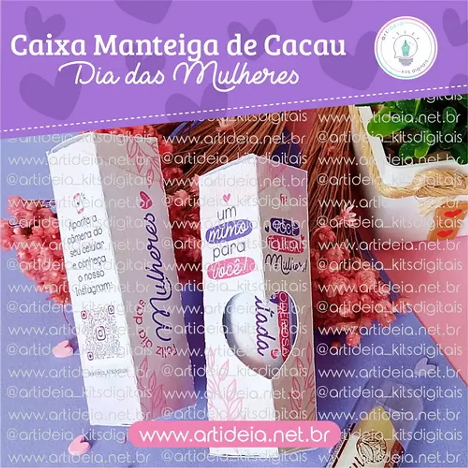 Arquivo de corte caixa batom manteiga de cacau dia das mulheres 1