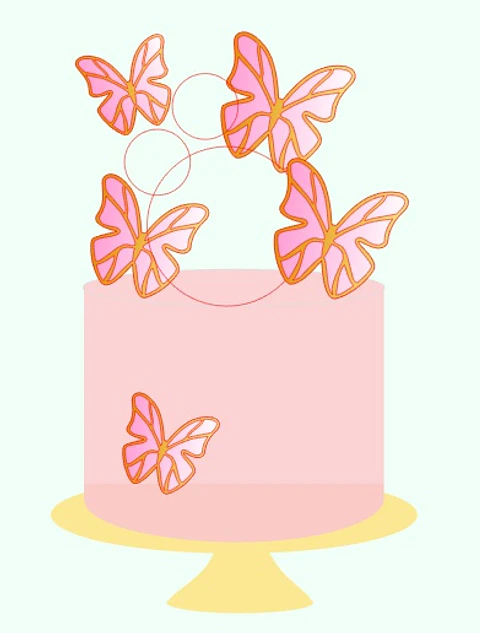 Arquivo de corte topo de bolo borboleta