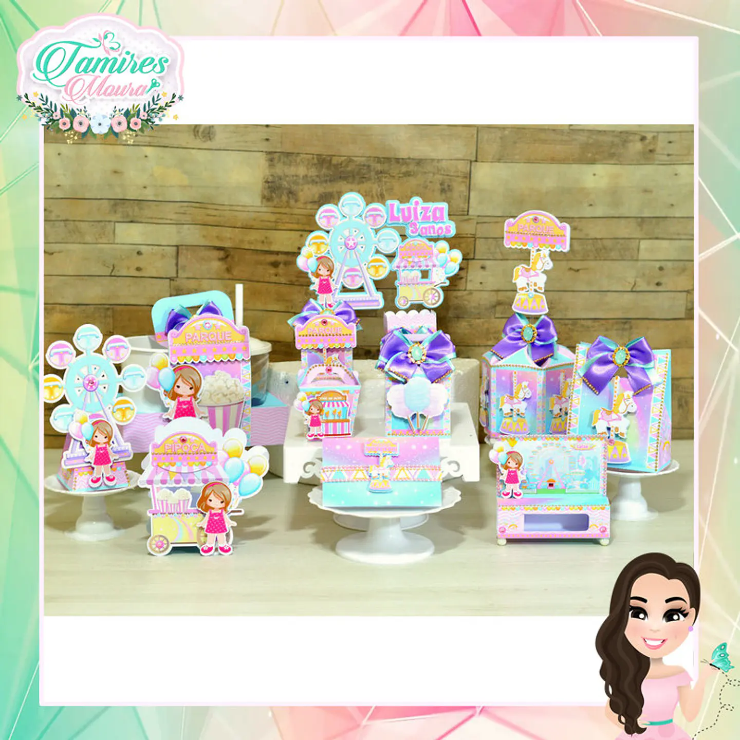 Arquivo de corte parque de diversões menina 1