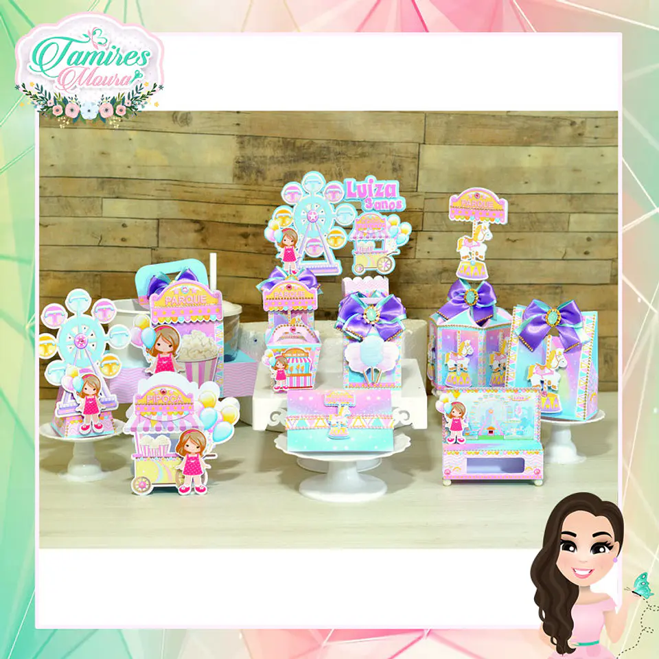 Arquivo de corte parque de diversões menina 1