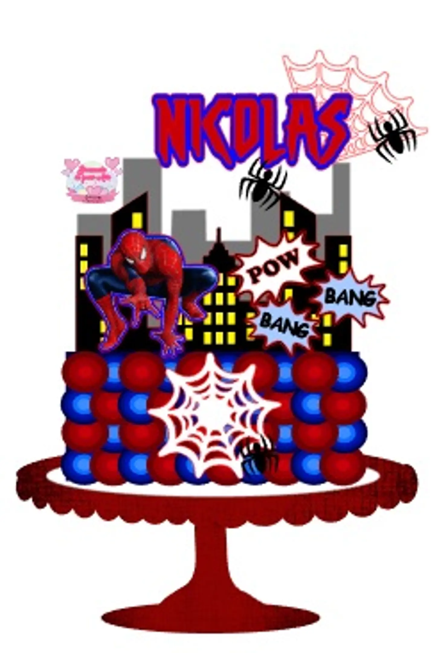 Arquivo de corte topo de bolo homem aranha 1