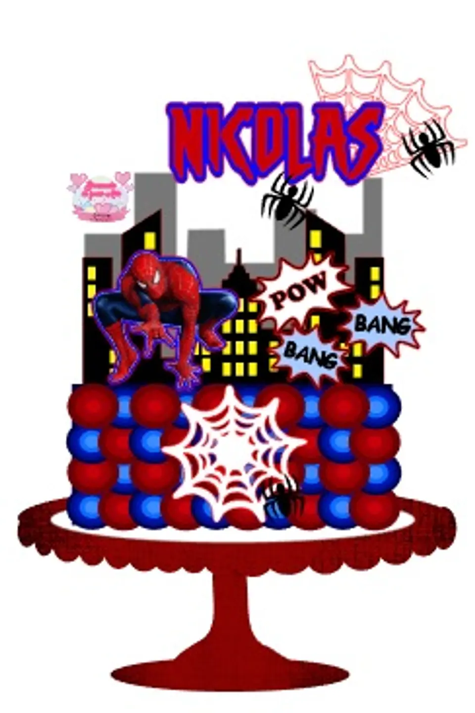 Arquivo de corte topo de bolo homem aranha 1