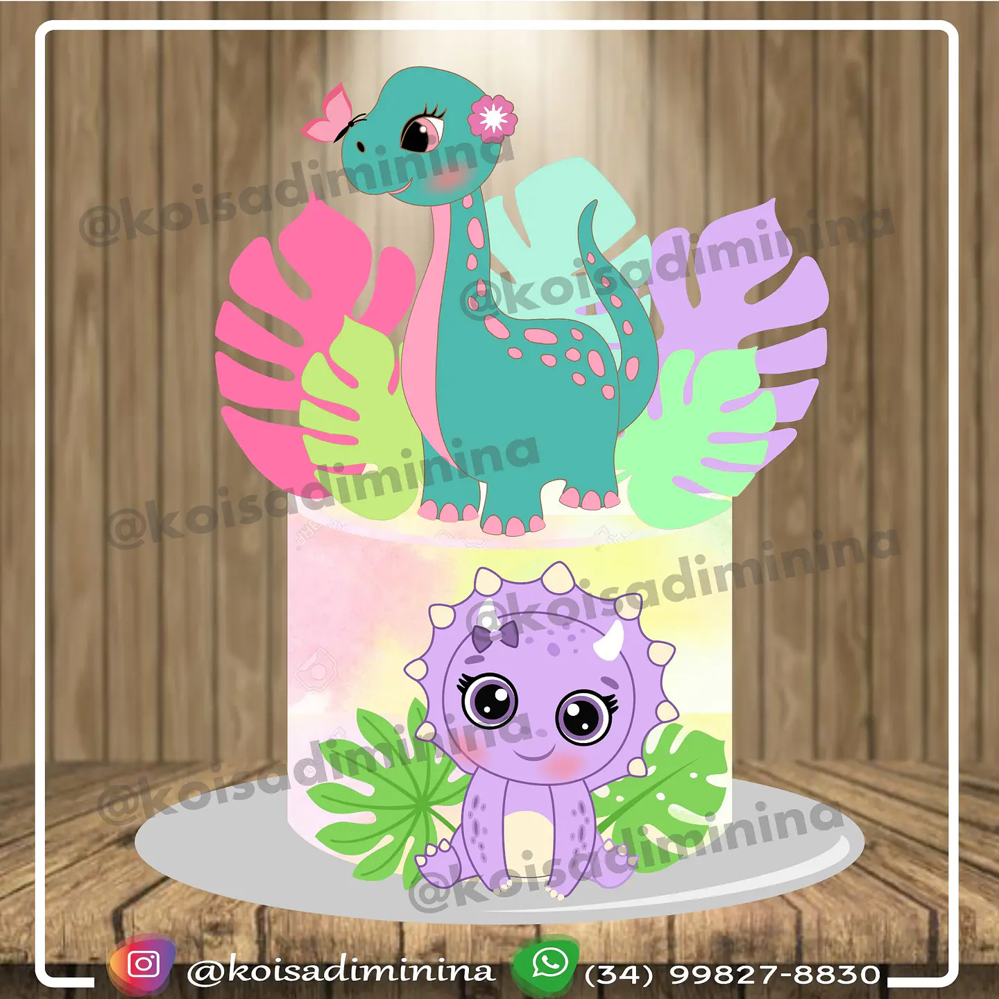 Arquivo de corte topo de bolo dinossauro 1