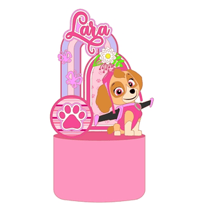 Arquivo de corte topo de bolo patrulha canina menina