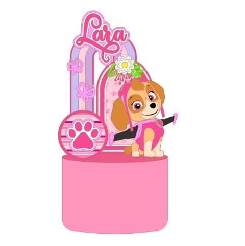 Arquivo de corte topo de bolo patrulha canina menina