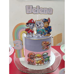 Arquivo de corte topo de bolo patrulha canina rosa