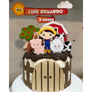 Arquivo de corte topo de bolo fazendinha