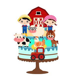 Arquivo de corte topo de bolo fazendinha