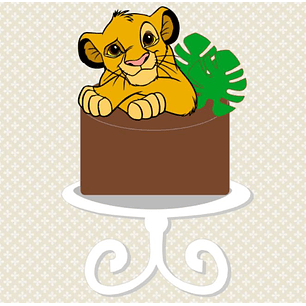 Arquivo de corte topo de bolo rei leão