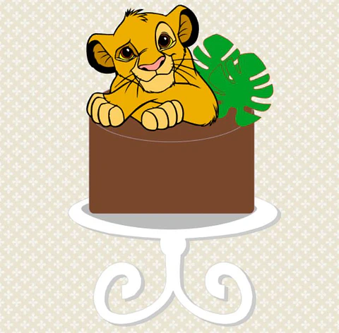 Arquivo de corte topo de bolo rei leão