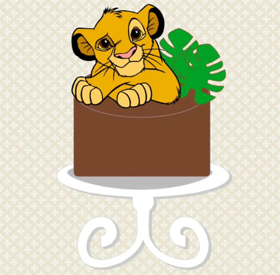Arquivo de corte topo de bolo rei leão 1