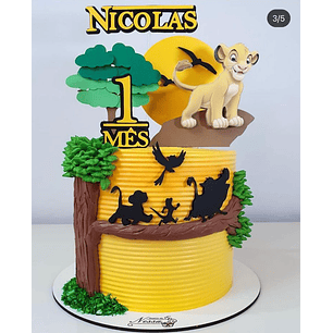 Arquivo de corte topo de bolo rei leão