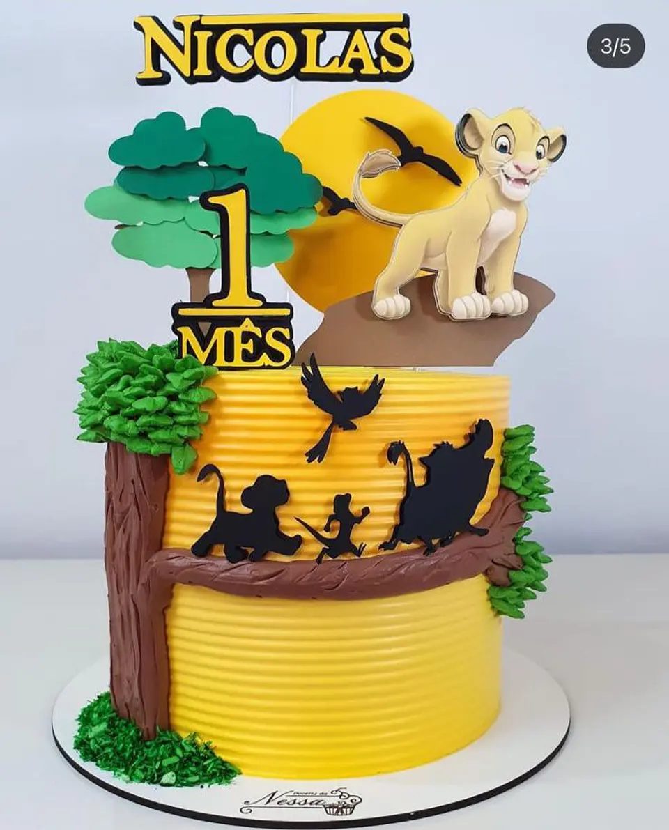 Arquivo de corte topo de bolo rei leão 1