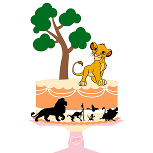 Arquivo de corte topo de bolo rei leão