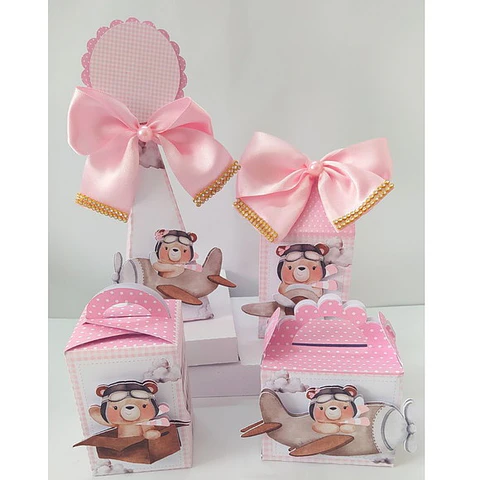 Arquivo Ursinha Aviador Rosa