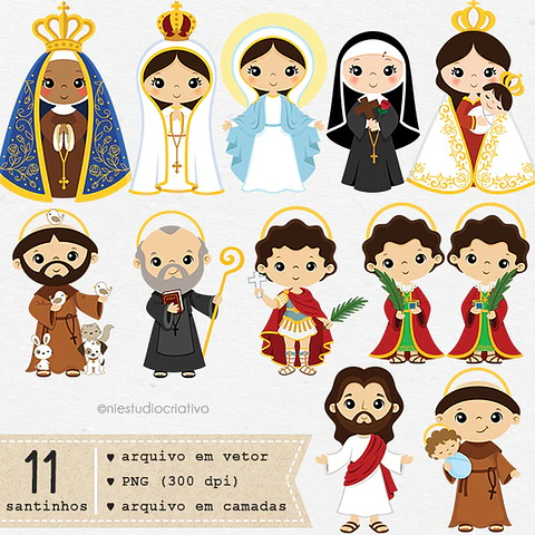 Kit Digital Santinhos - Ni Studio