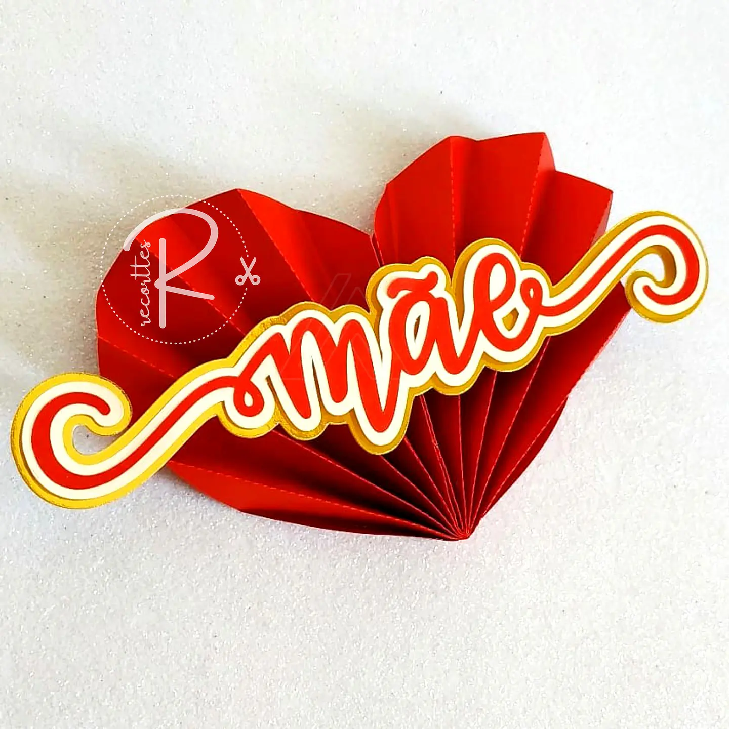 Arquivo de corte topo de bolo coração de mãe 1