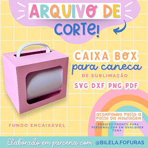 Arquivo de corte – caixa box para caneca – Ilustracin
