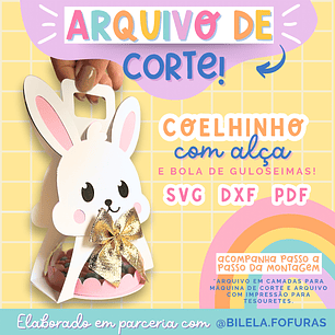 Arquivo de corte coelhinho com alça – Ilustracin
