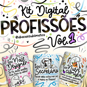 Canecas Kit Profissões – Abacaxi Sublimatico