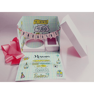 Arquivo de Corte Caixa Cenário - Parabéns