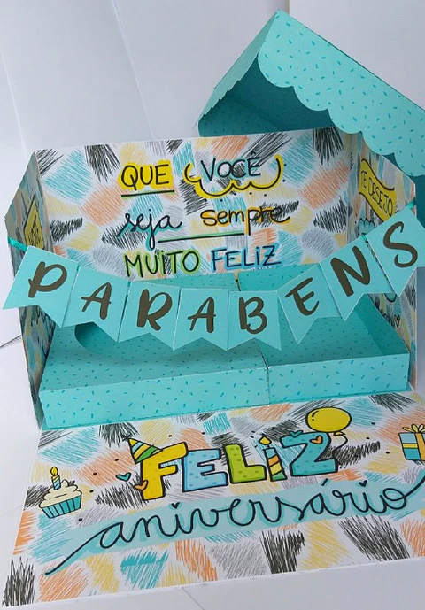 Arquivo de corte caixa surpresa de aniversario masculina