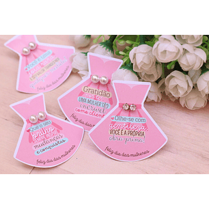 Arquivo de corte  card brinco vestido dia da mulher