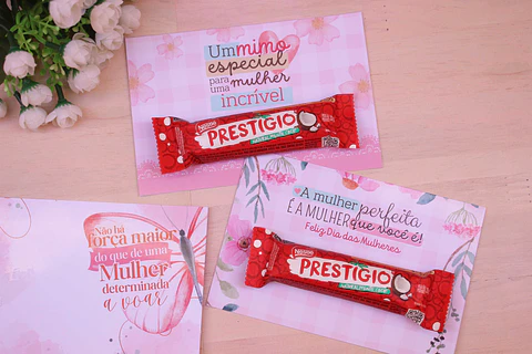 Arquivo de corte card chocolate dia da mulher