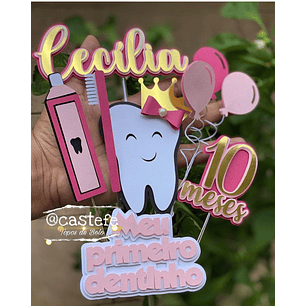 Arquivo de corte topo meu primeiro dentinho menina