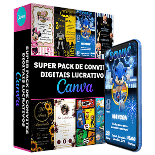 Pack de Convites Digitais Lucrativos