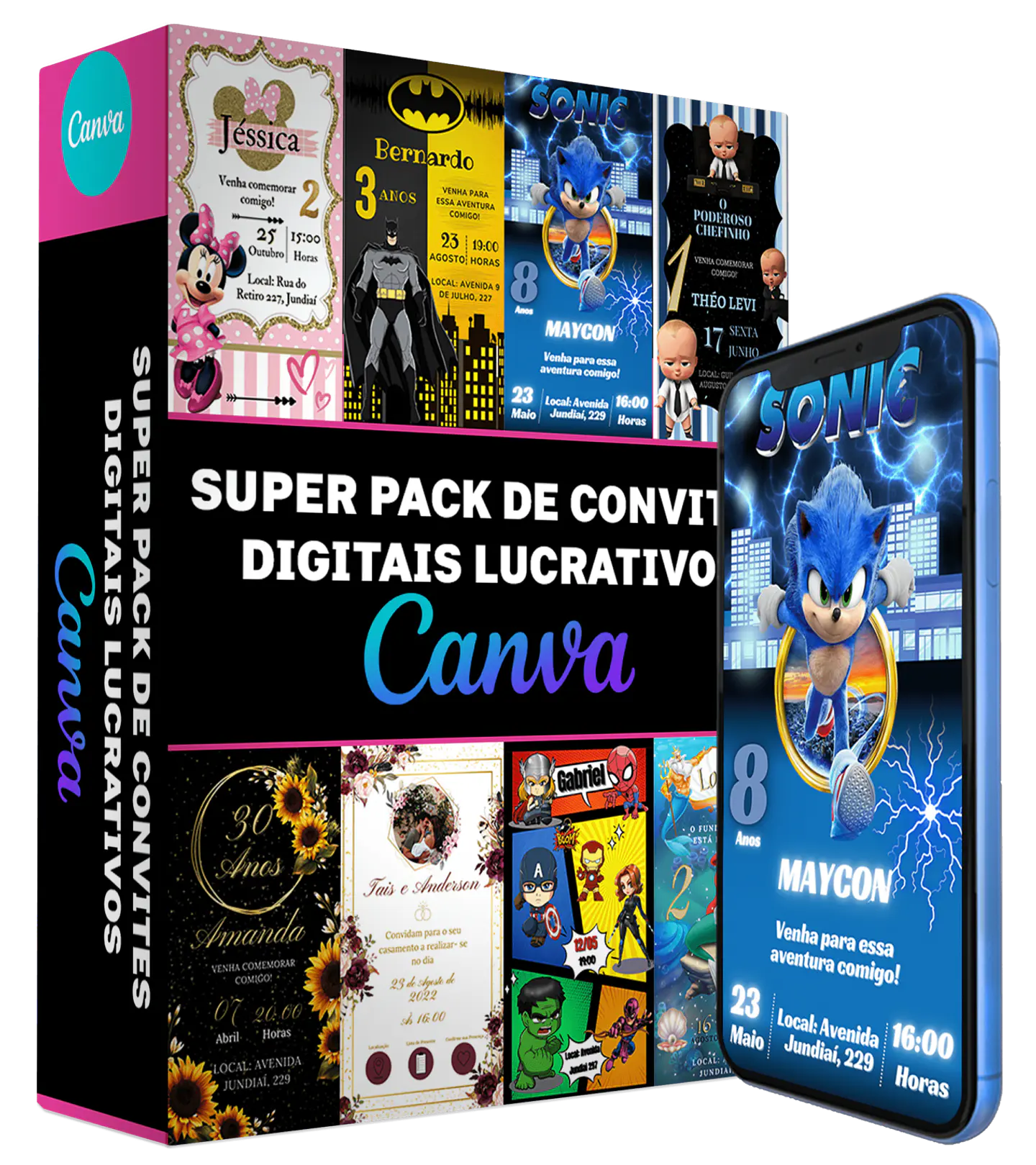 Pack de Convites Digitais Lucrativos 1