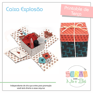 Arquivo de corte caixa explosão dia dos namorados