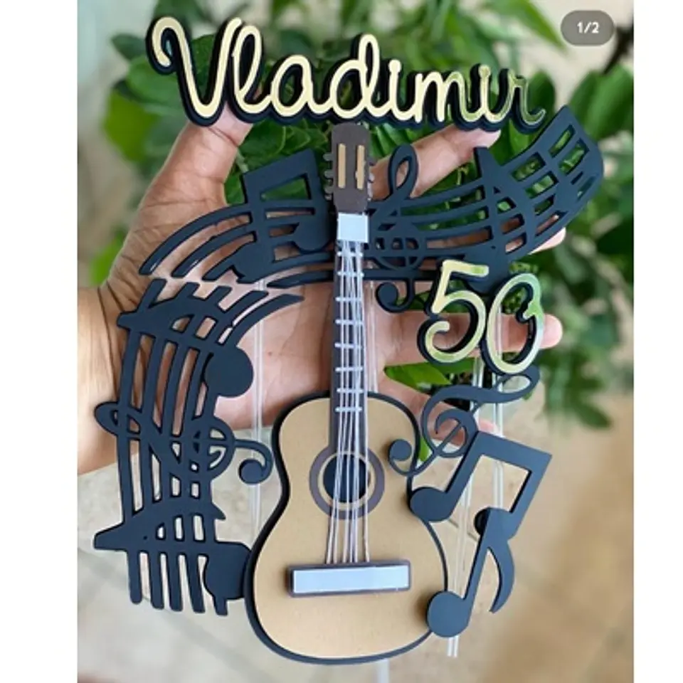 Arquivo de corte topo de bolo violão musica 1