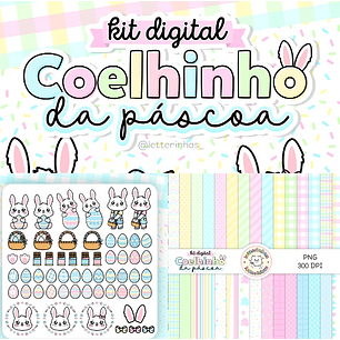Kit digital coelhinho da páscoa - letterinhas