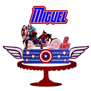 Arquivo de corte topo capitão america