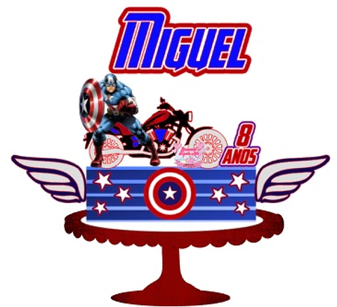 Arquivo de corte topo capitão america