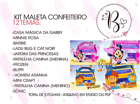 ARQUIVO KIT MALETA CONFEITEIRO PASCOA
